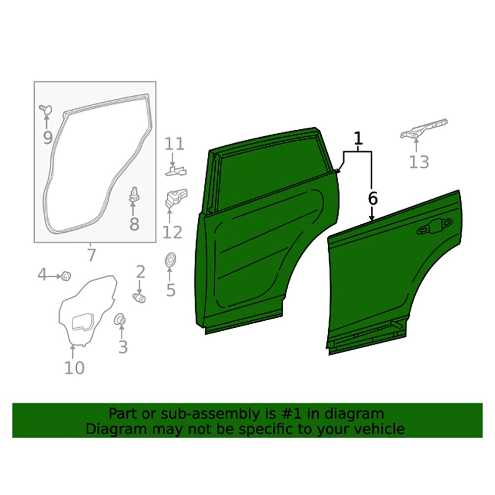 Hot Selling Replaced Steel Car Rear Doors for 2022 to 2024 Corolla Cross 67004-0A040 67003-0A040 670040A040 670030A040